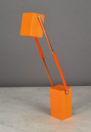 Vintage Orange Unique Adjustable Desk Lamp (Can Also Be Wall Mounted)
