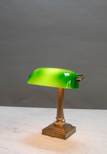 Brass Banker's Lamp