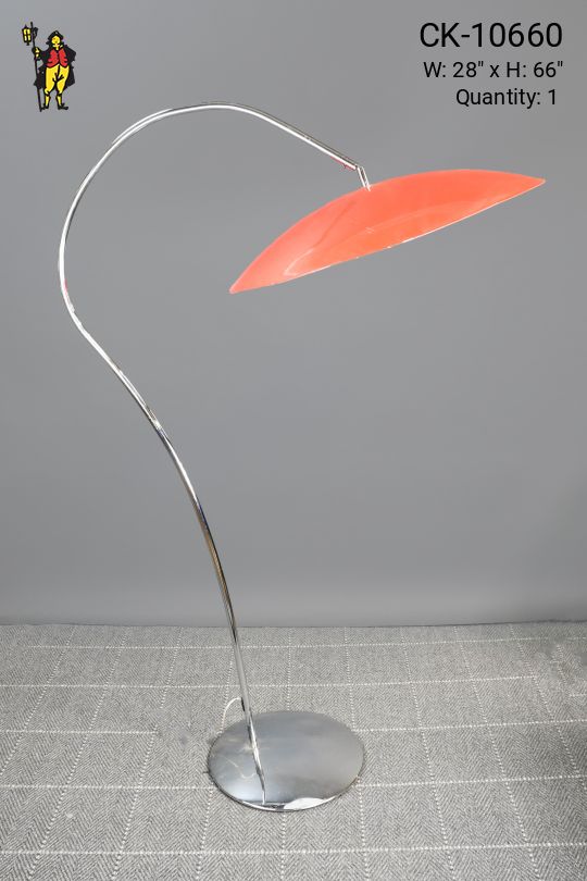 Oversize Red Shaded Modern Floor Lamp