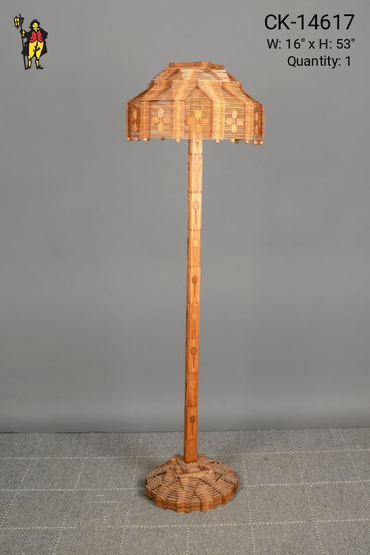 Wooden "Popsicle Stick" Floor Lamp