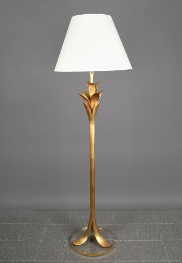 Painted Brass Floral Shaped Floor Lamp