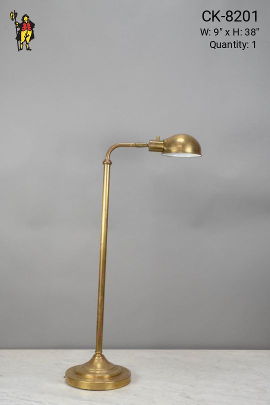Adjustable Brass Reading Floor Lamp