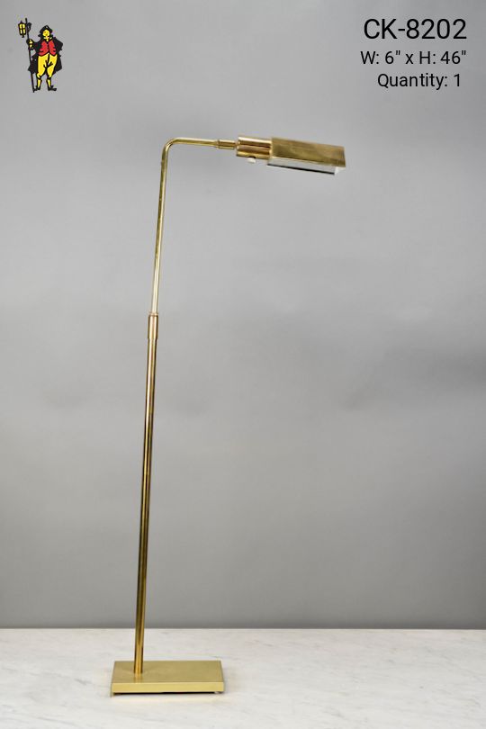 Adjustable Brass Reading Floor Lamp