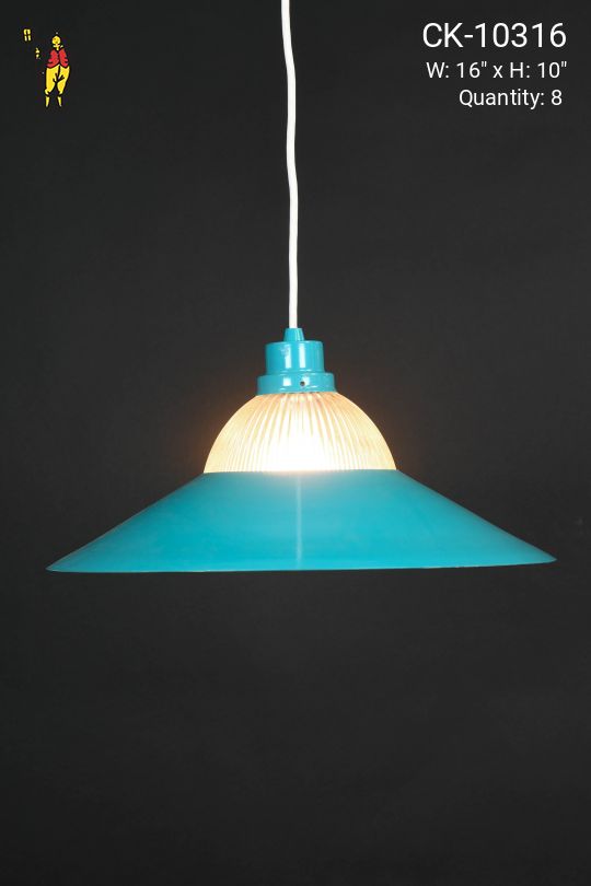 Blue Mid Century Hanging Pendant