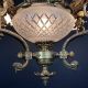 Brass Art Nouveau Chandelier #2