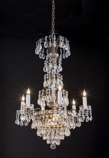 Antique Six Light Chandelier