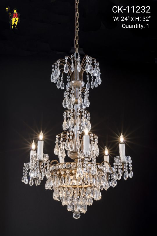 Antique Six Light Chandelier