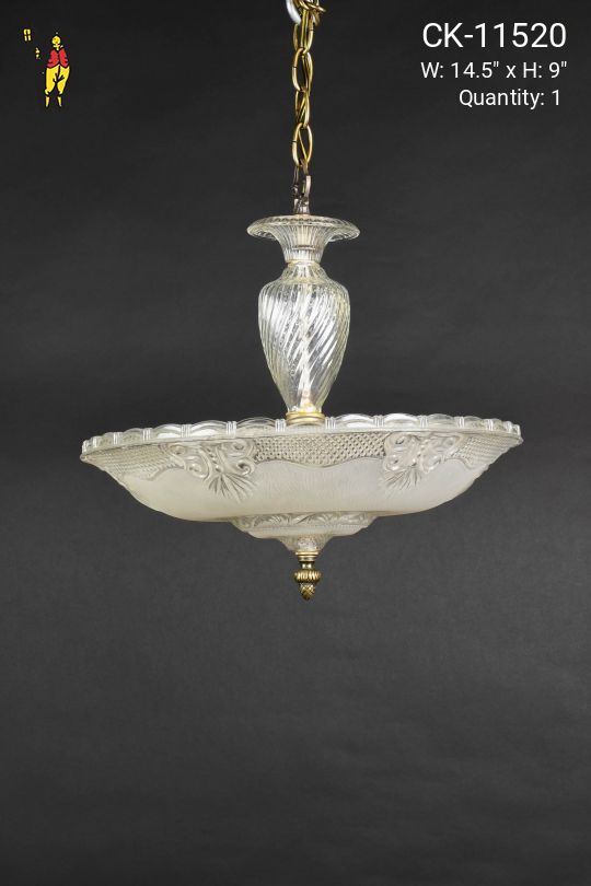 Hanging Glass Mid Century Pendant