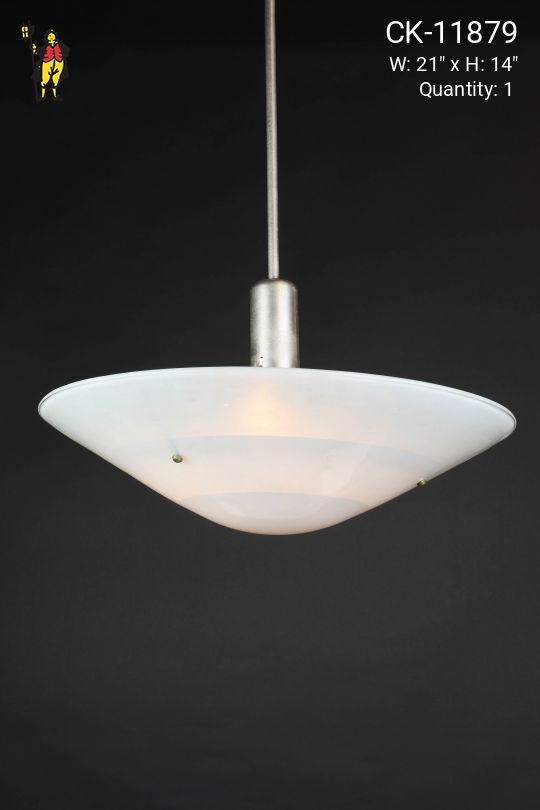 Art Deco Glass Hanging Bowl Pendant