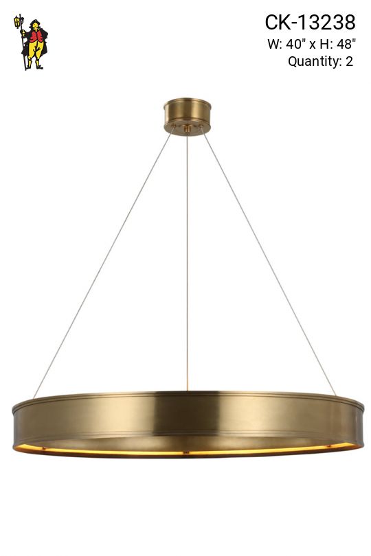 *LED* 40" Brass Ring Chandelier
