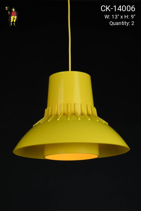 Yellow Mid Century Hanging Pendant