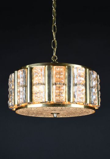 Crystal & Brass Hanging Pendant