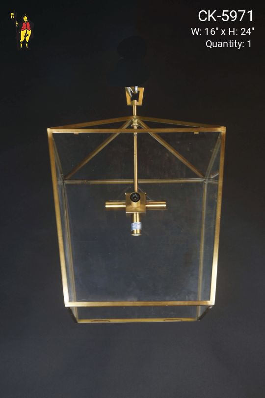 Contemporary Hanging Glass Lantern