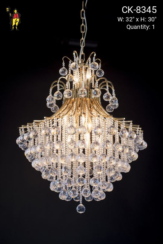 Crystal and Gold Chandelier