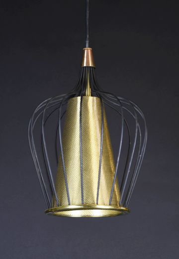 Mid-Century Brass Hanging Fixture