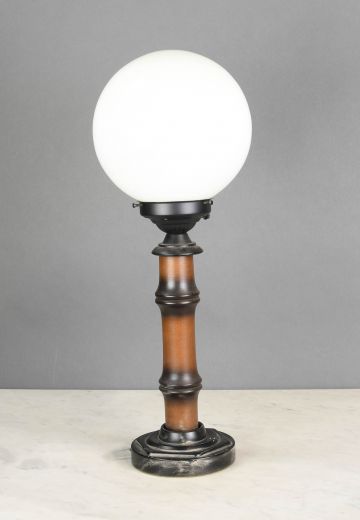 Bamboo Style Globe Shaded Table Lamp