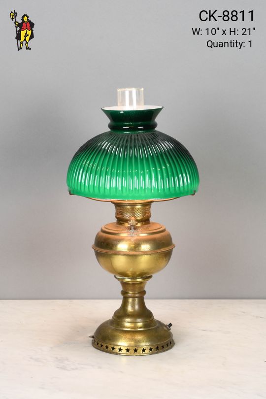 Brass Electrified Oil Lamp