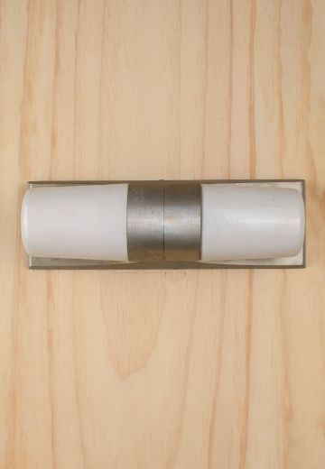 Nickel & Glass Two Light Wall Sconce