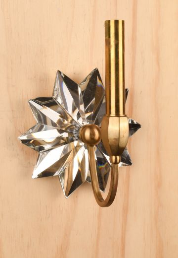 Crystal "Star" Single Light Wall Sconce