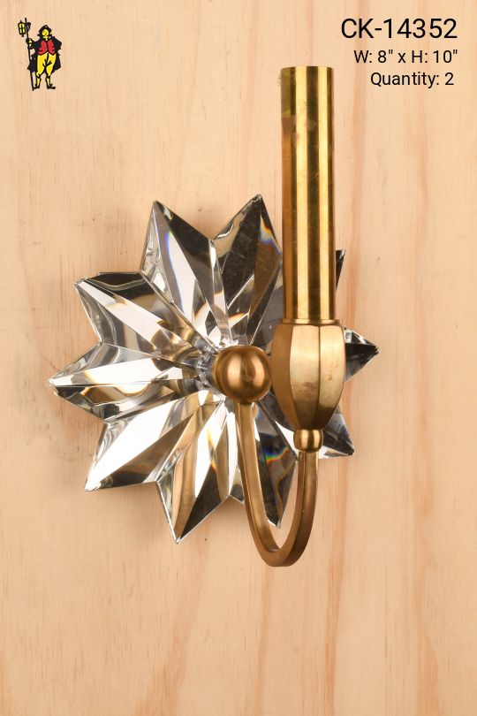 Crystal "Star" Single Light Wall Sconce