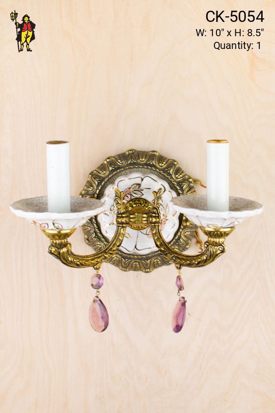Capodimonte Two Candle Wall Sconce